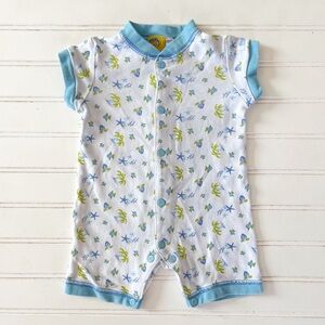 GAGOU TAGOU VGUC Boys Ocean Print Romper Summer Outfit